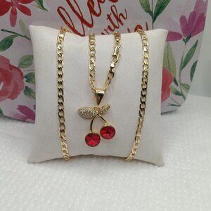 Goldplated Red necklace